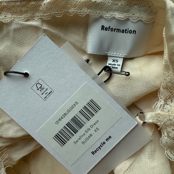 New Reformation Serafina Silk Dress - Picture 5 of 5